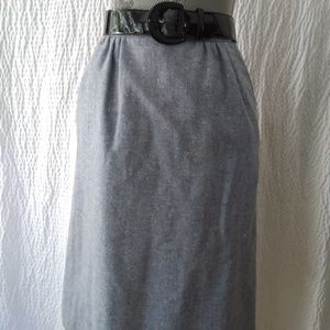 Vintage Country Suburbans Light Blue Wool skirt